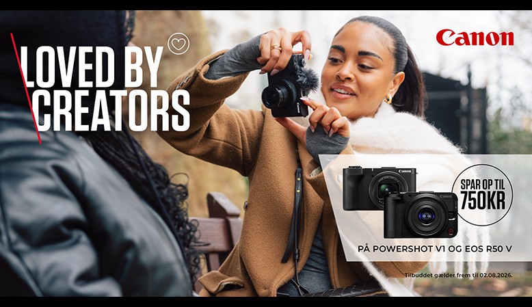 Canon tilbyder en kontant rabat p&aring; udvalgte kameraer, der er velegnet til vlogging og andet kreativs indholdsskabelse